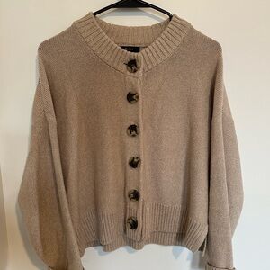 Quince Beige Knit Cardigan